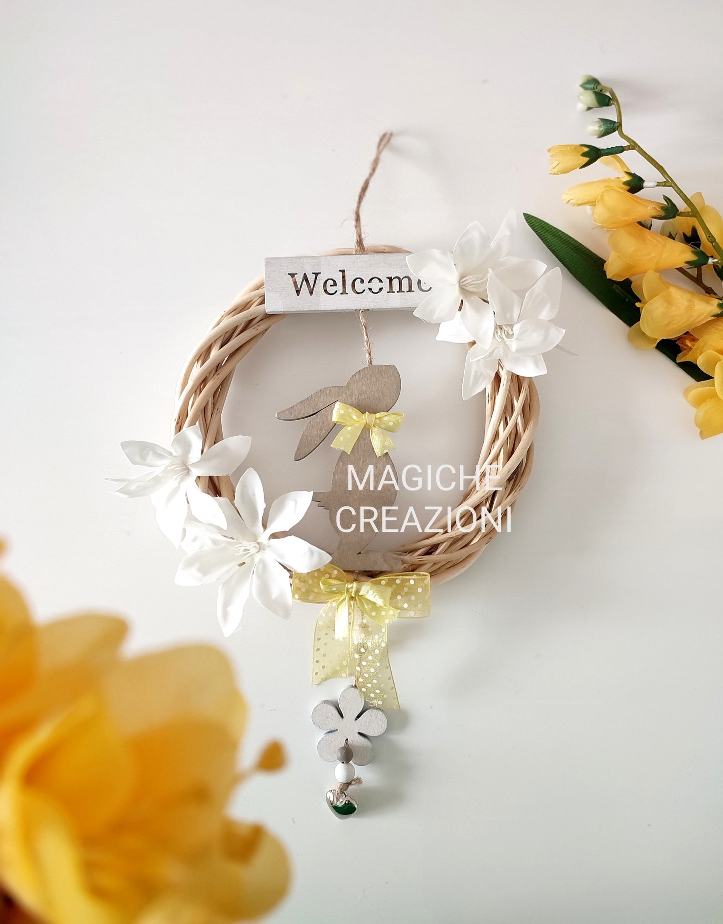 Cerchio in vimini fuoriporta o da interno di pasqua