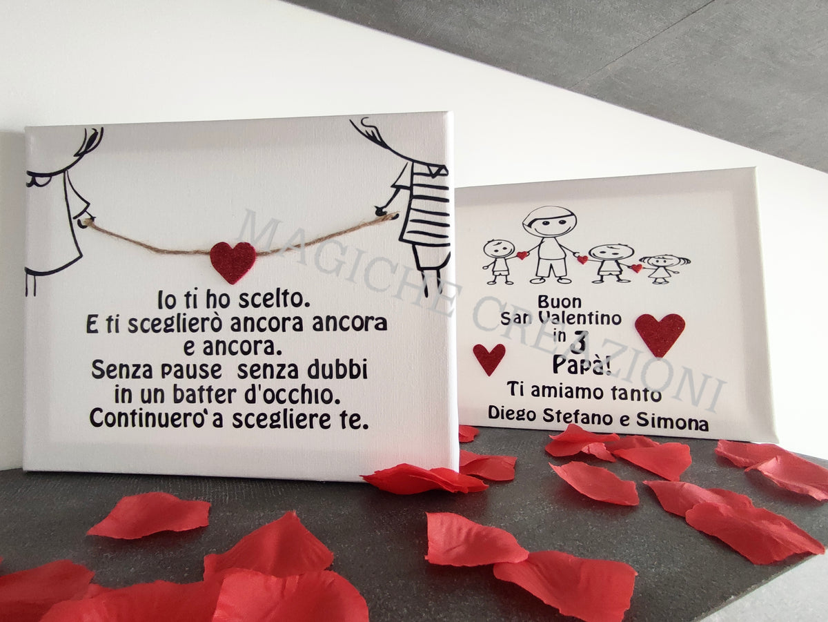 Tela personalizzata con disegno e dedica