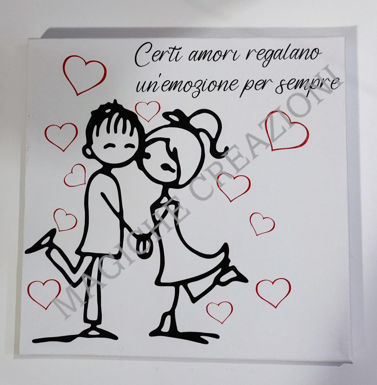 Tela personalizzata con disegno e dedica