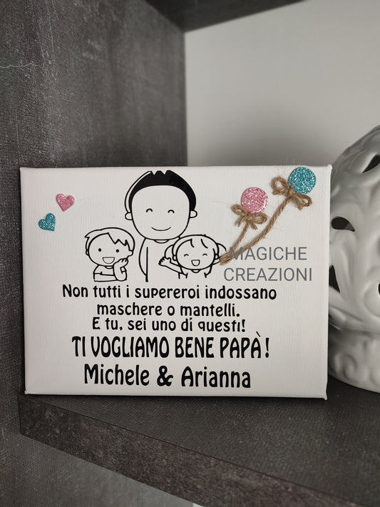 Tela personalizzata per la Festa del Papà