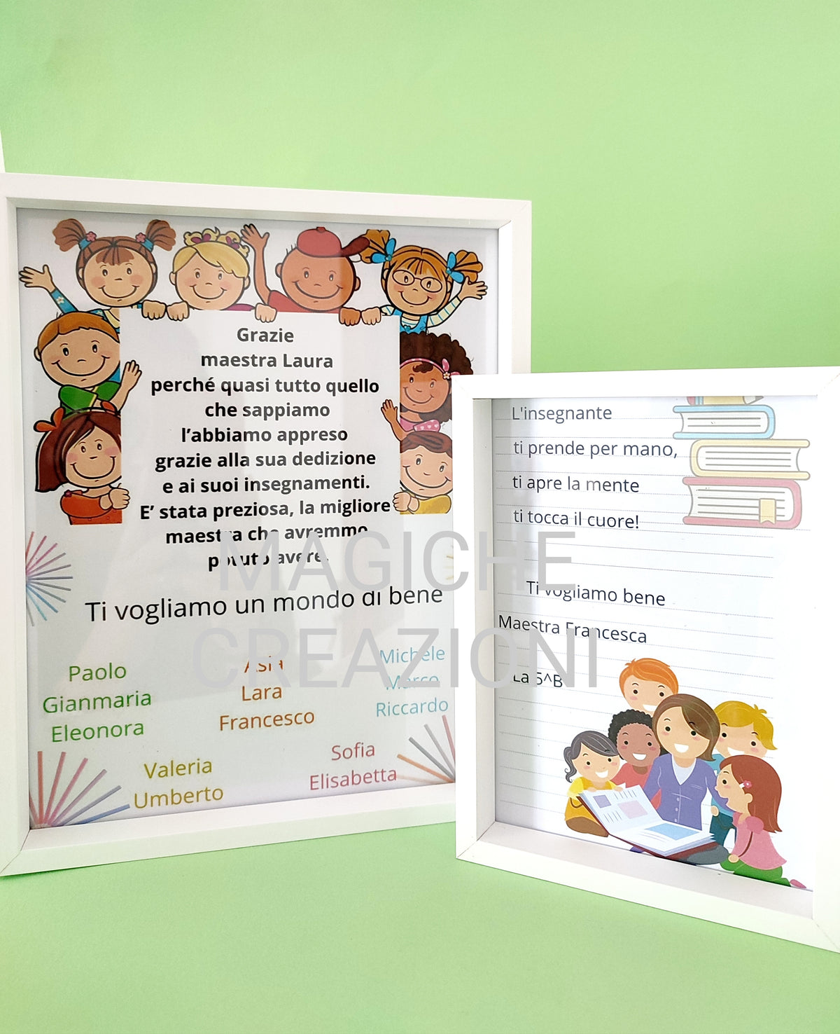 Quadretto portafoto personalizzato per le maestre