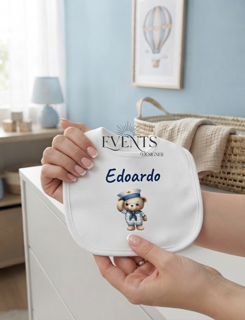 Bavaglino in cotone personalizzato con nome