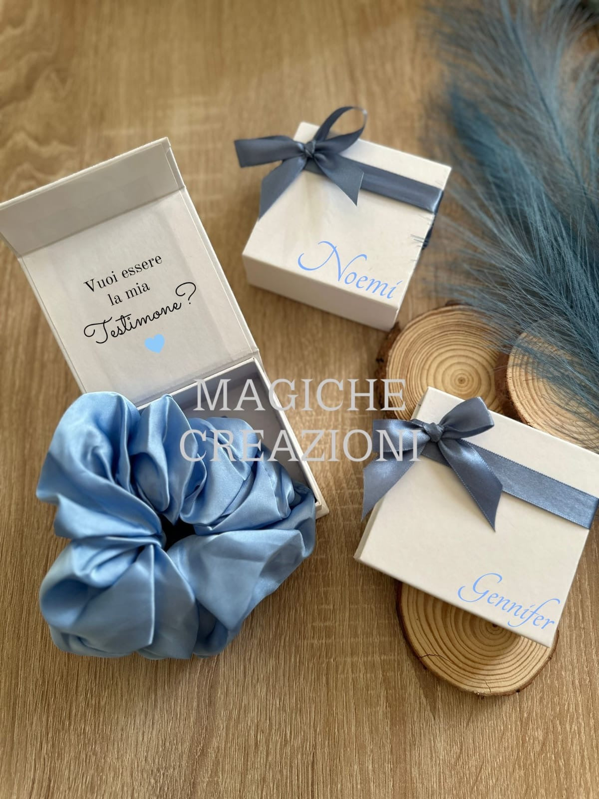 Mini box regalo con scrunchie personalizzata