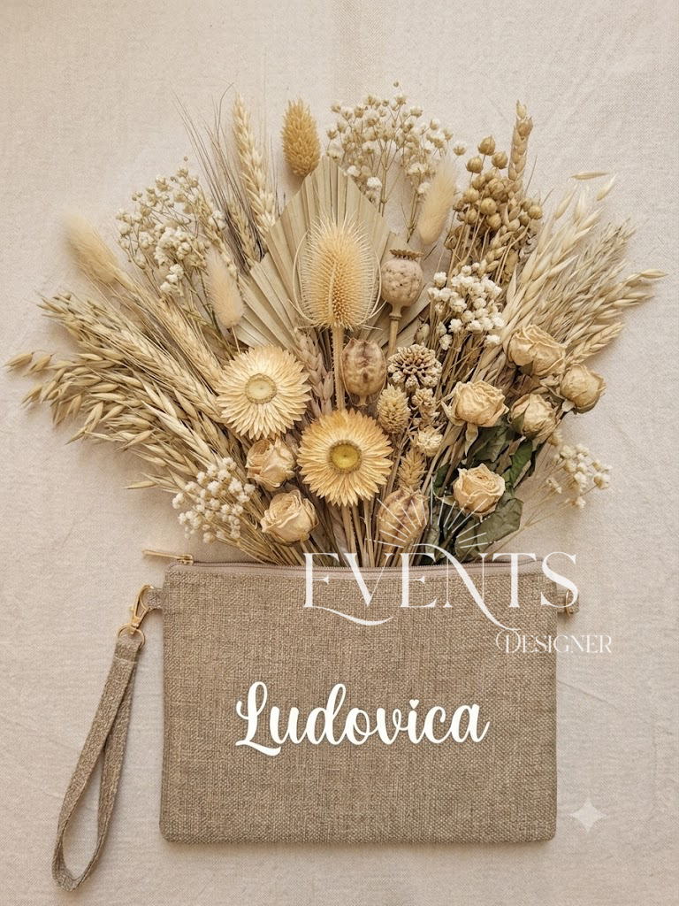 Pochette juta personalizzata