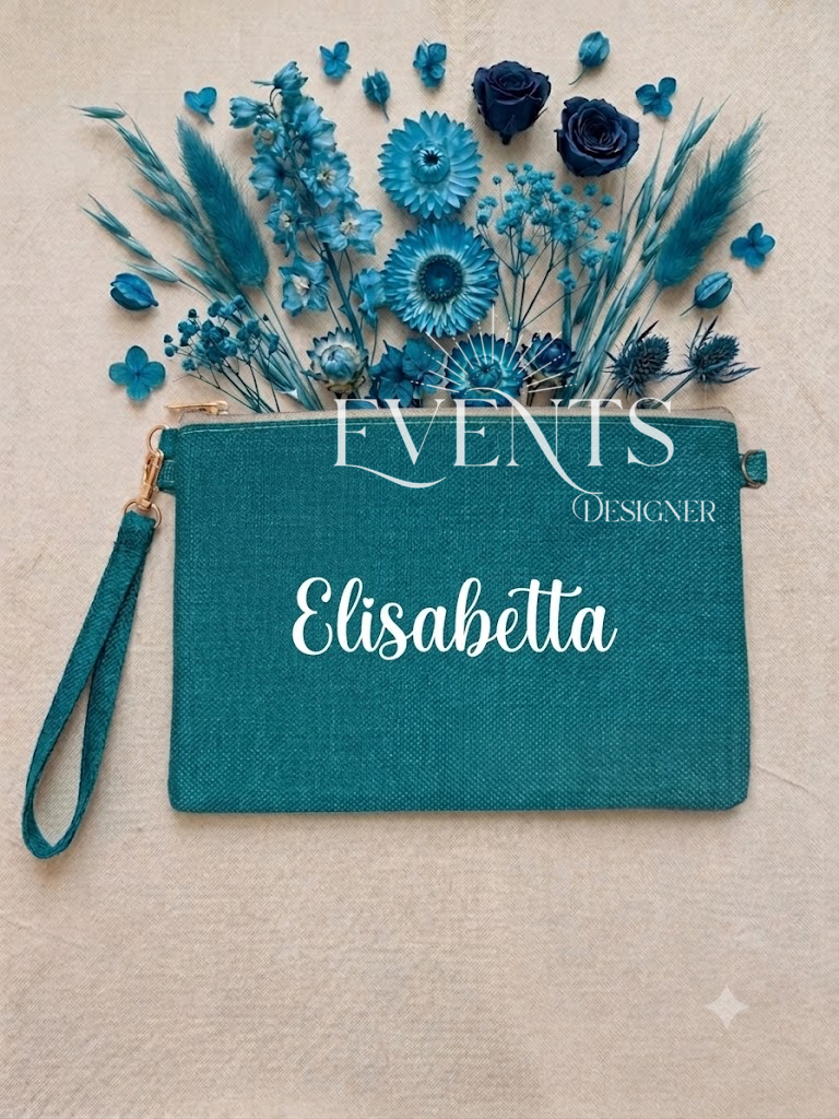 Pochette juta personalizzata