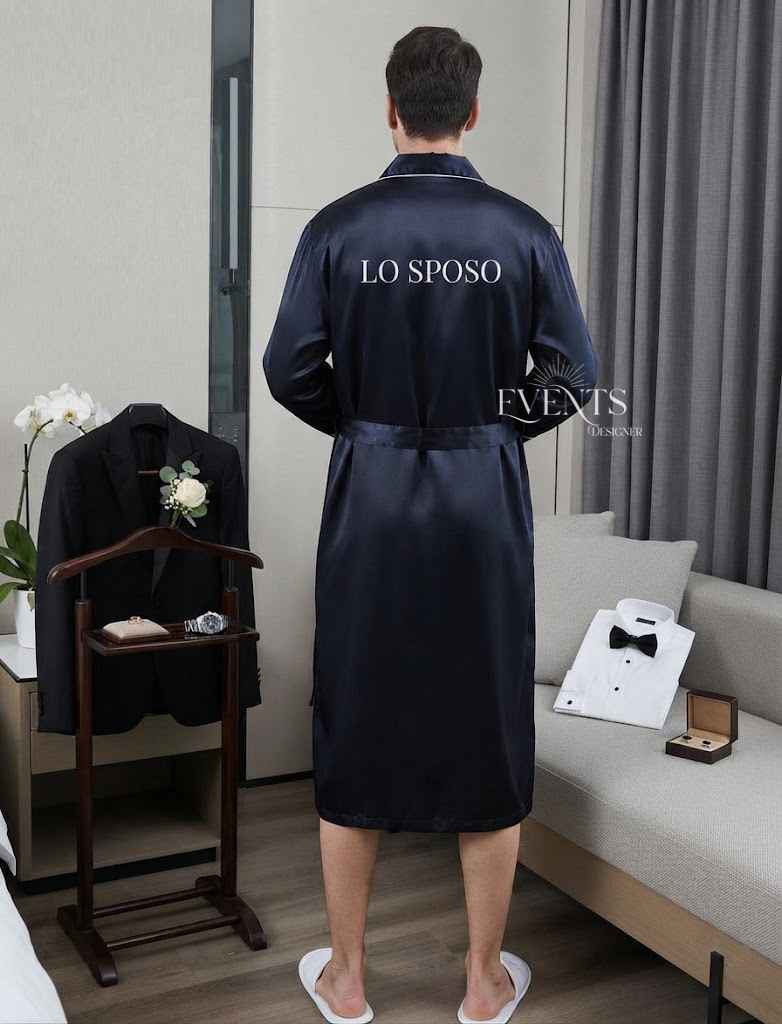 Vestaglia uomo personalizzata per lo sposo