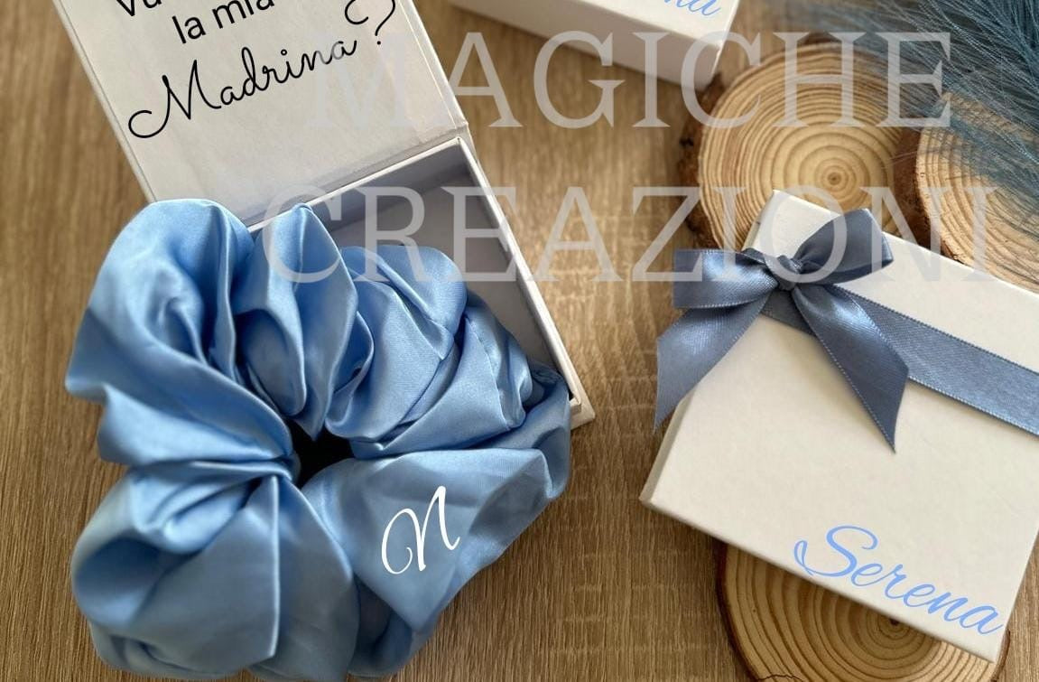 Scrunchie grande personalizzato effetto raso