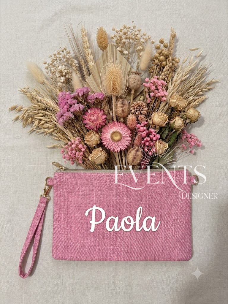 Pochette juta personalizzata