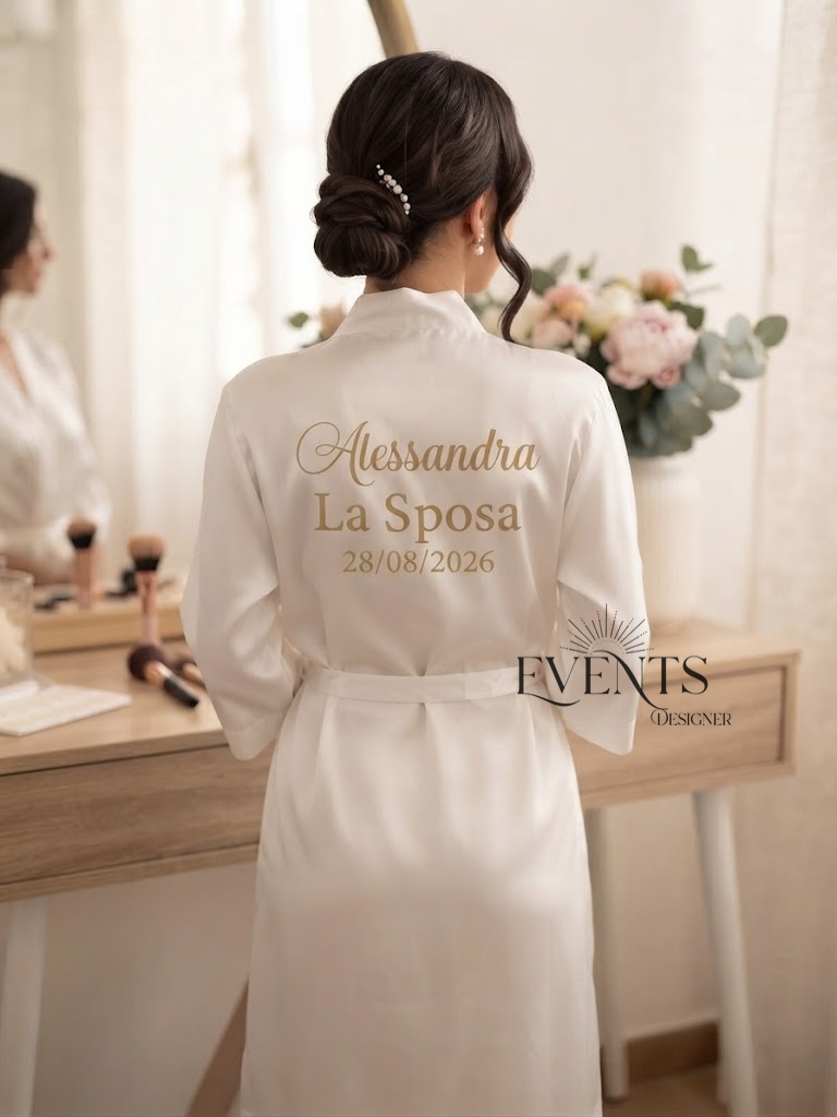 Vestaglia sposa personalizzata – dettaglio 6