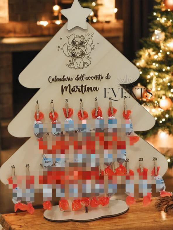 Calendario dell'Avvento personalizzato per bambini
