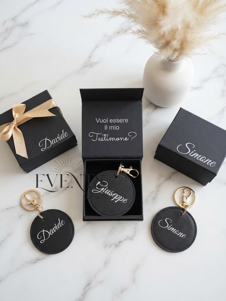 Mini box regalo con portachiavi personalizzato – dettaglio 4