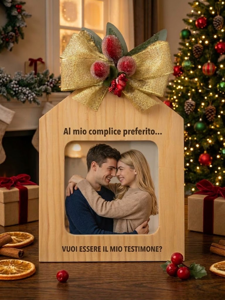 Cornice Natalizia “Casetta di legno”
