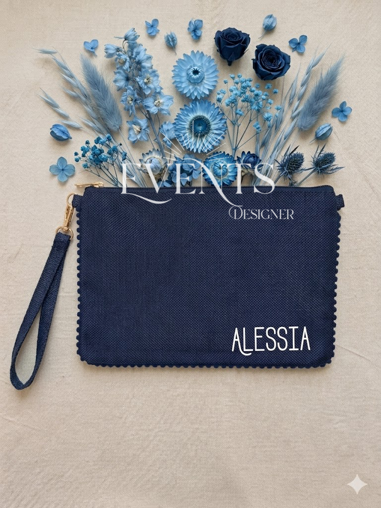 Pochette juta personalizzata