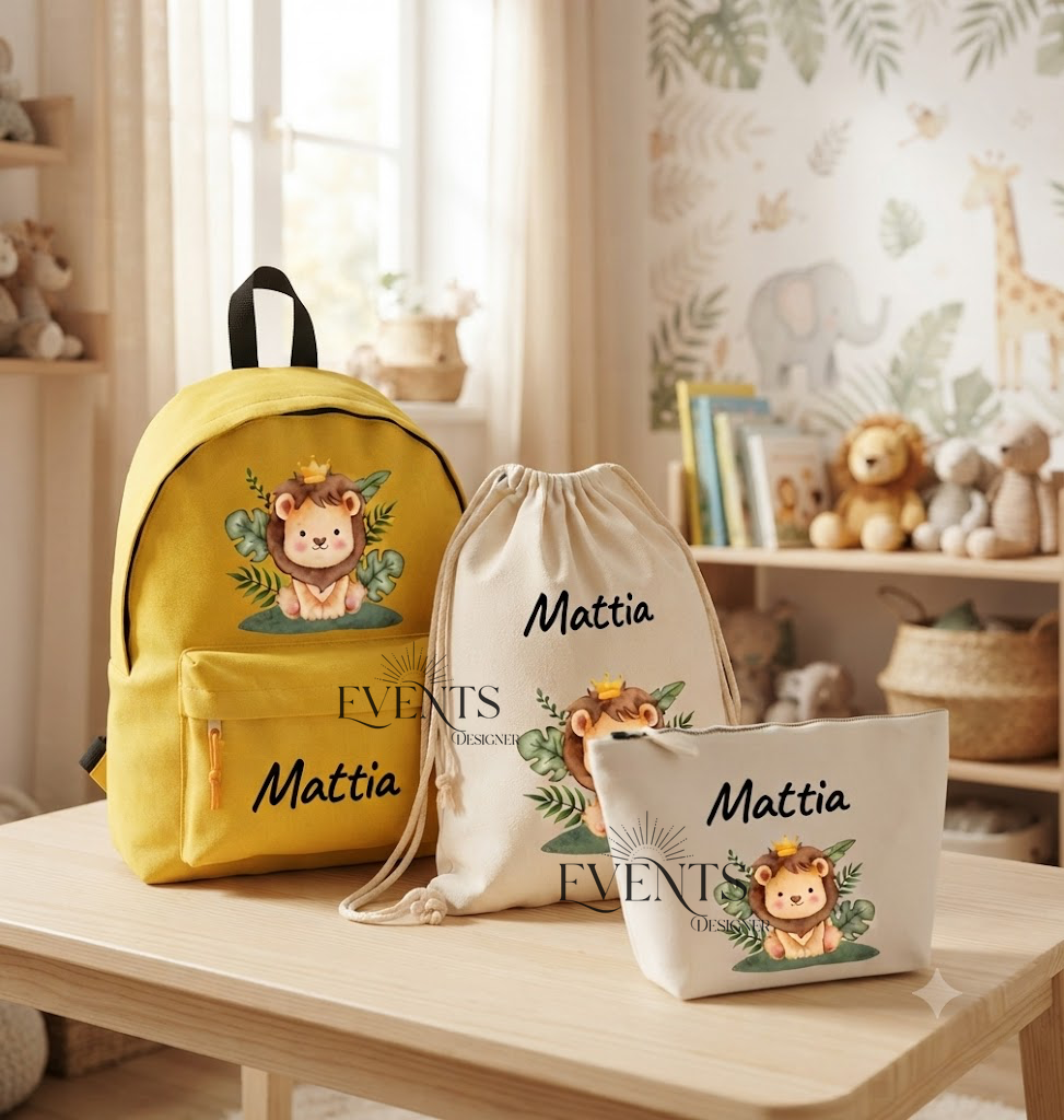 Set asilo e viaggio personalizzato con nome