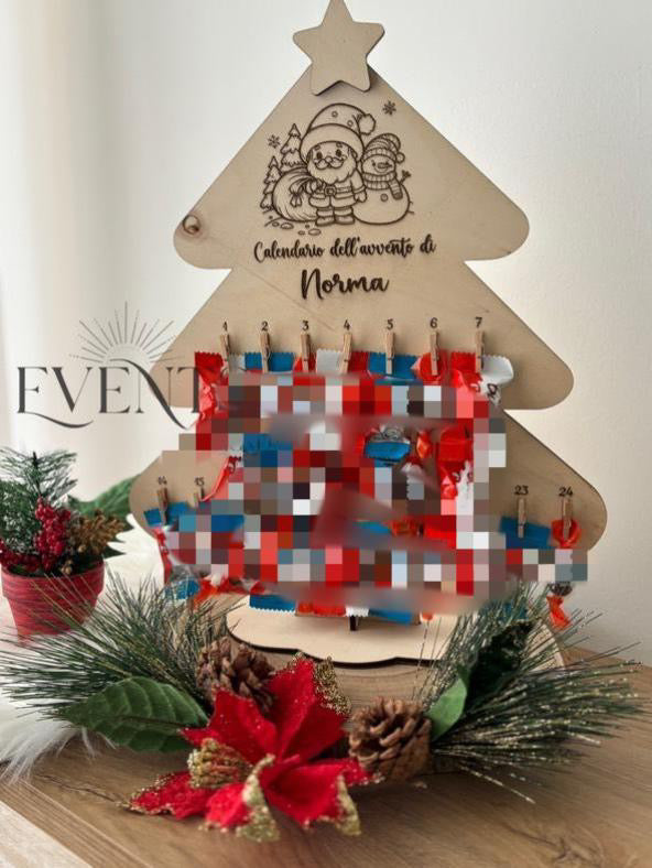 Calendario dell'Avvento personalizzato per bambini
