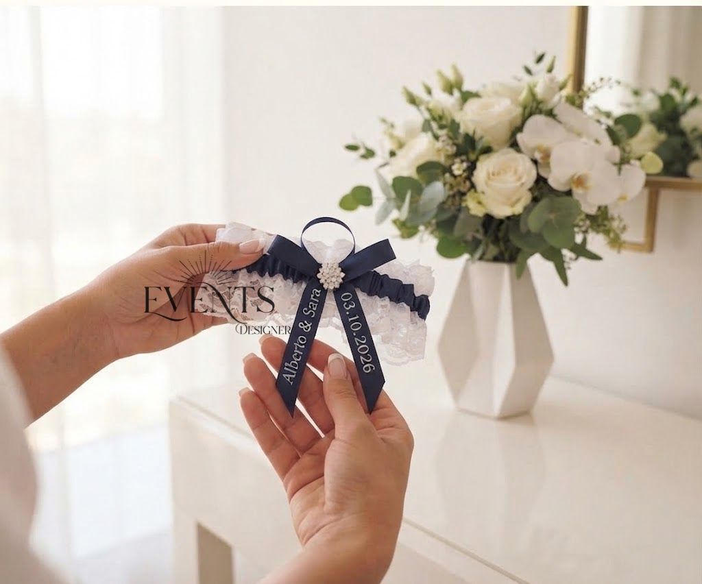 Giarrettiera sposa personalizzata – dettaglio 4