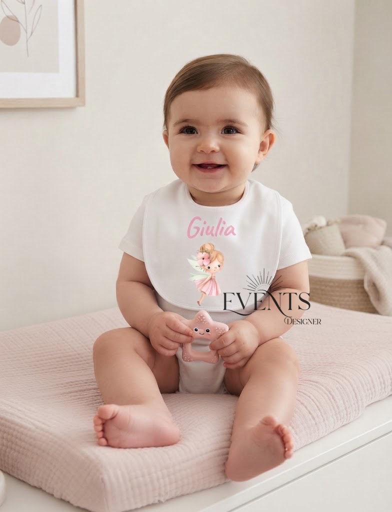 Bavaglino in cotone personalizzato con nome