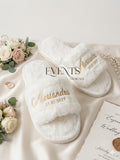 Ciabatte in peluche personalizzate per la sposa – Events Designer