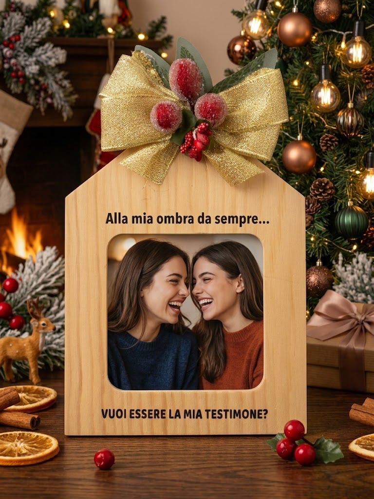Cornice Natalizia “Casetta di legno”