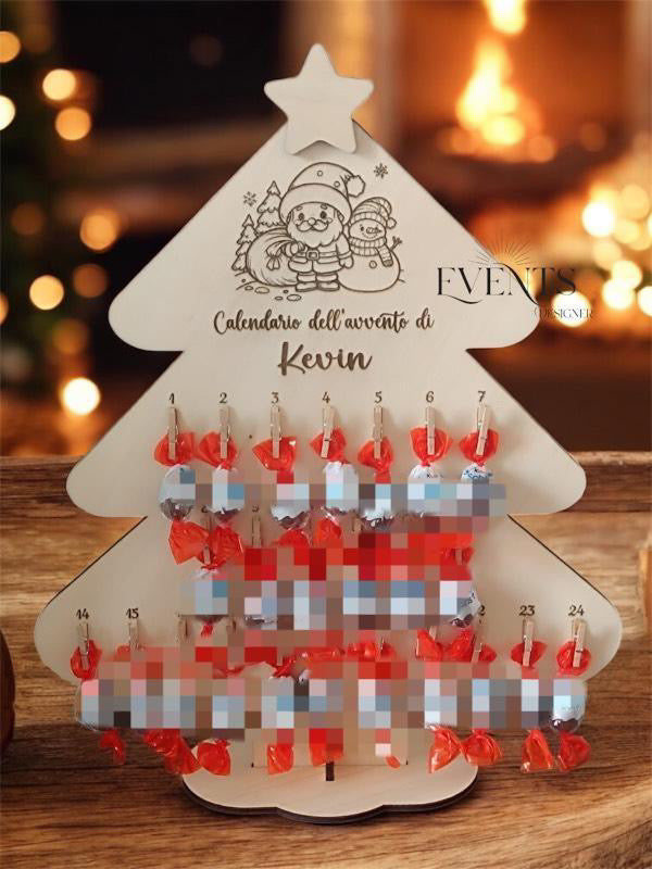 Calendario dell'Avvento personalizzato per bambini