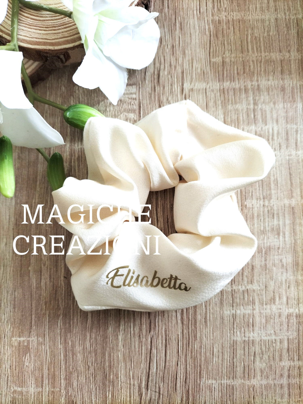 Scrunchie piccolo personalizzato effetto raso