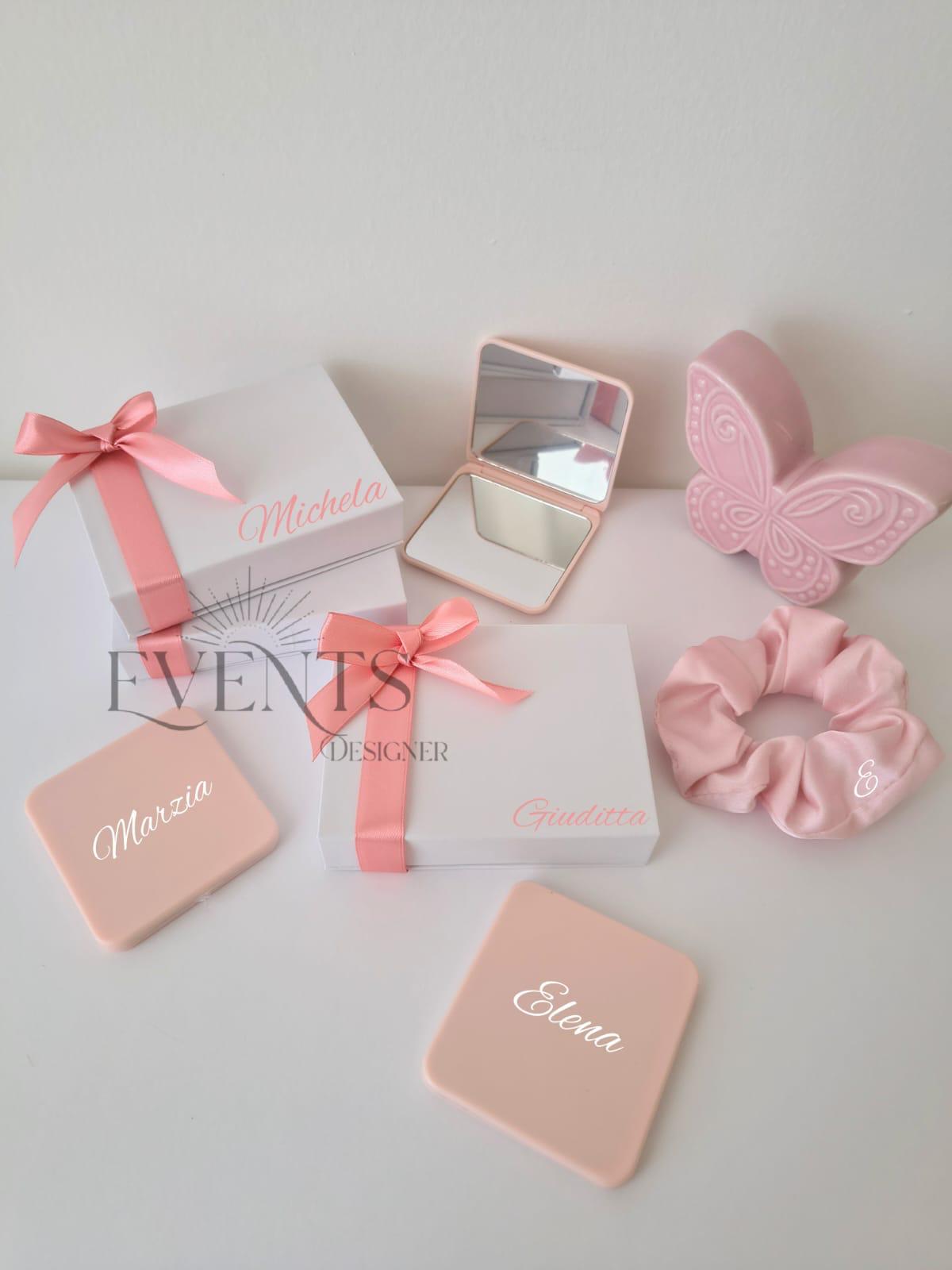 Mini box specchietto e scrunchie personalizzata