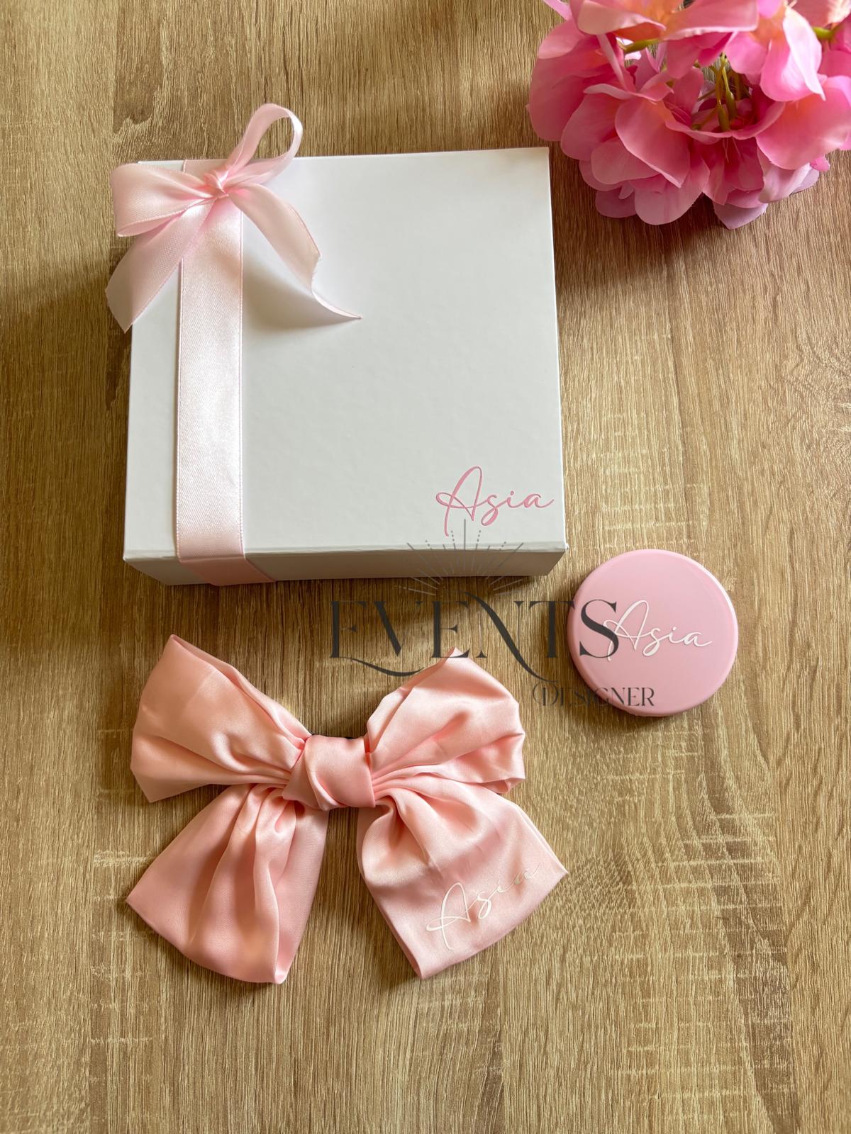 Box fiocco per capelli e specchietto personalizzata