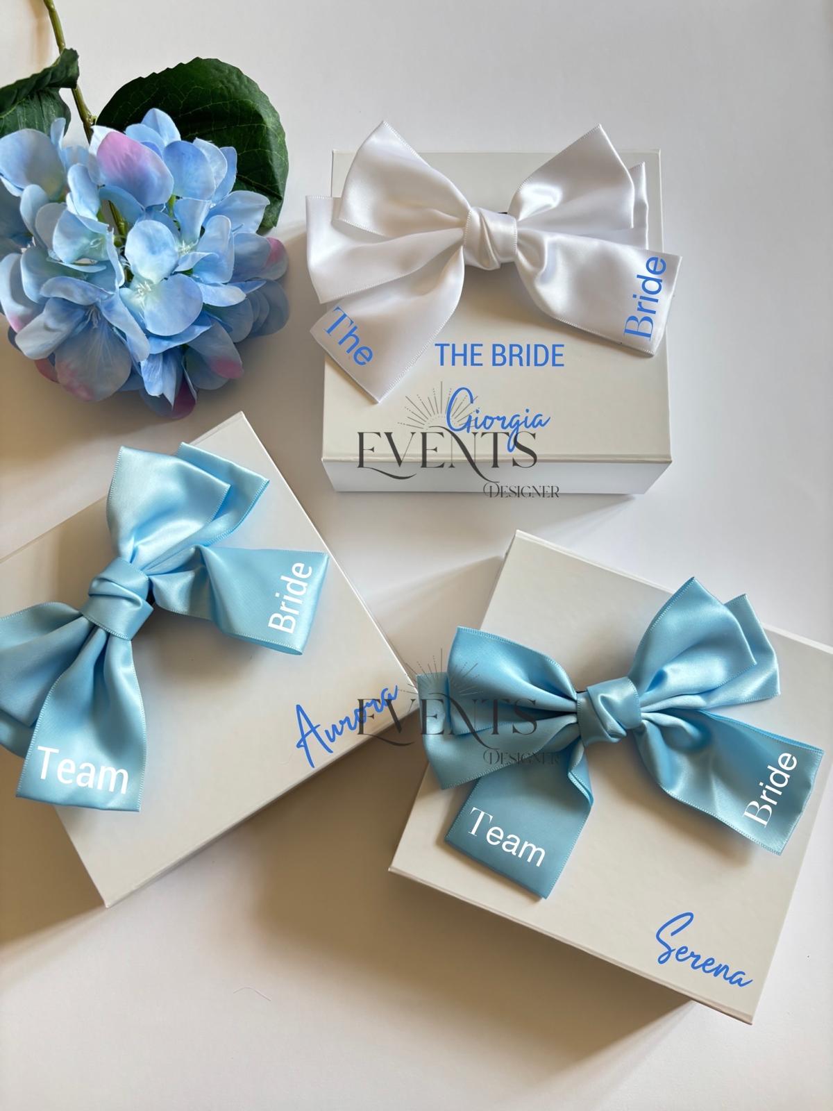 Box fiocco per capelli e specchietto personalizzata