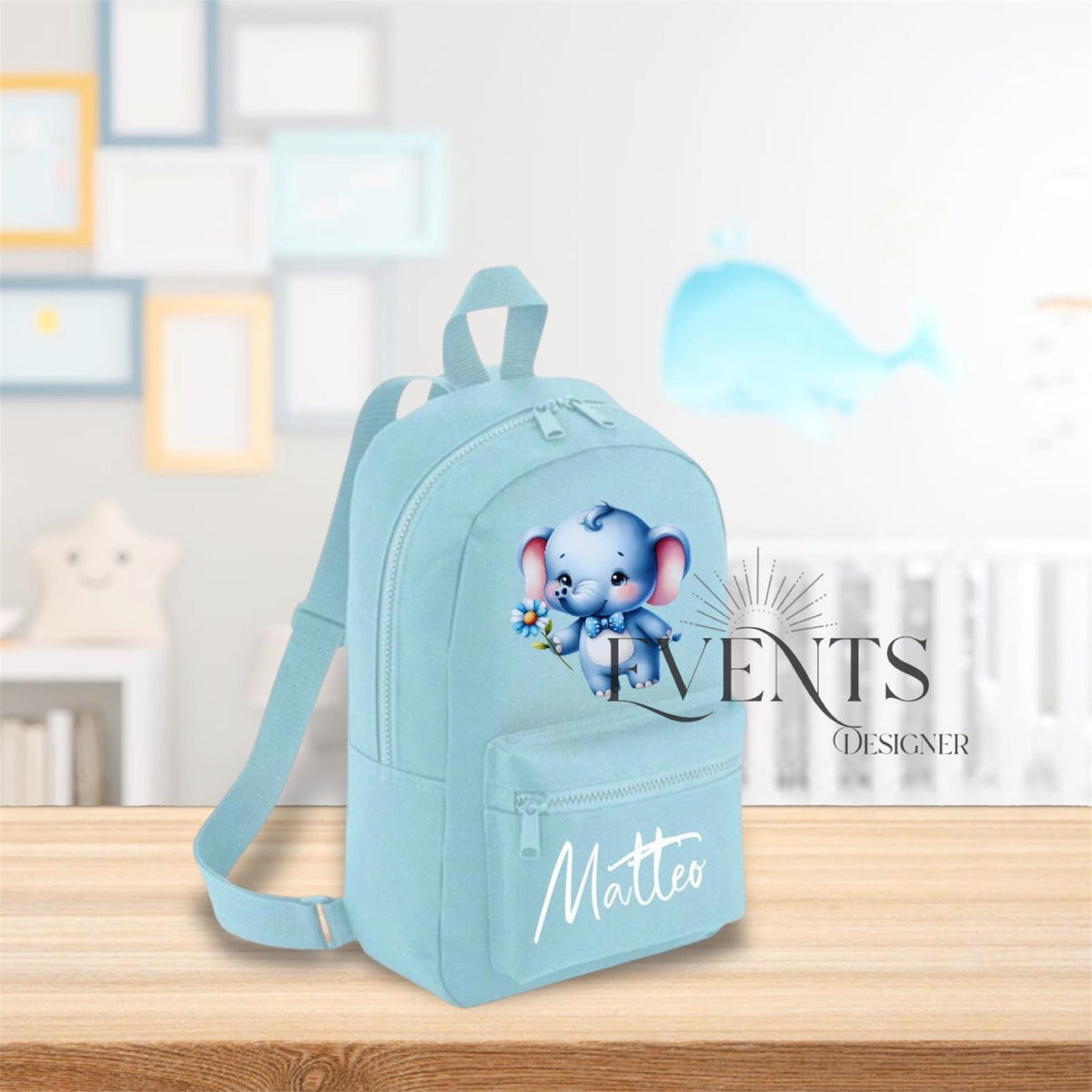 Zainetto in poliestere personalizzato con nome